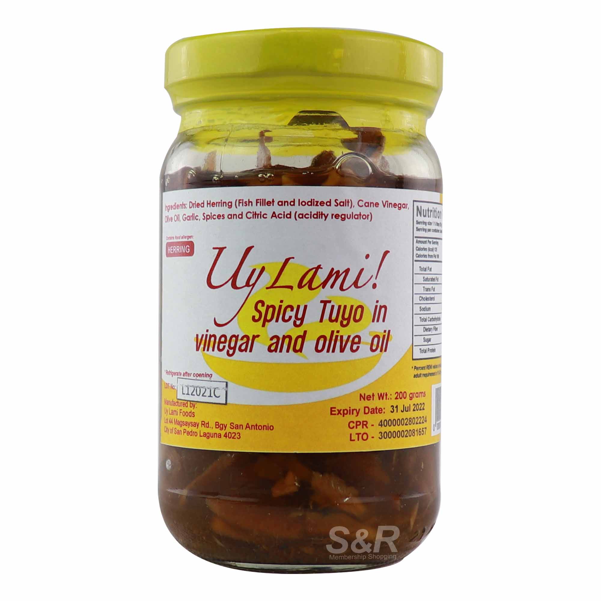Uy Lami! Spicy Tuyo in Vinegar and Olive Oil 200g Uy Lami! Spicy Tuyo in Vinegar and Olive Oil 200g